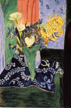 Henri Emile Benoit Matisse : calla lilies irses and mimosas